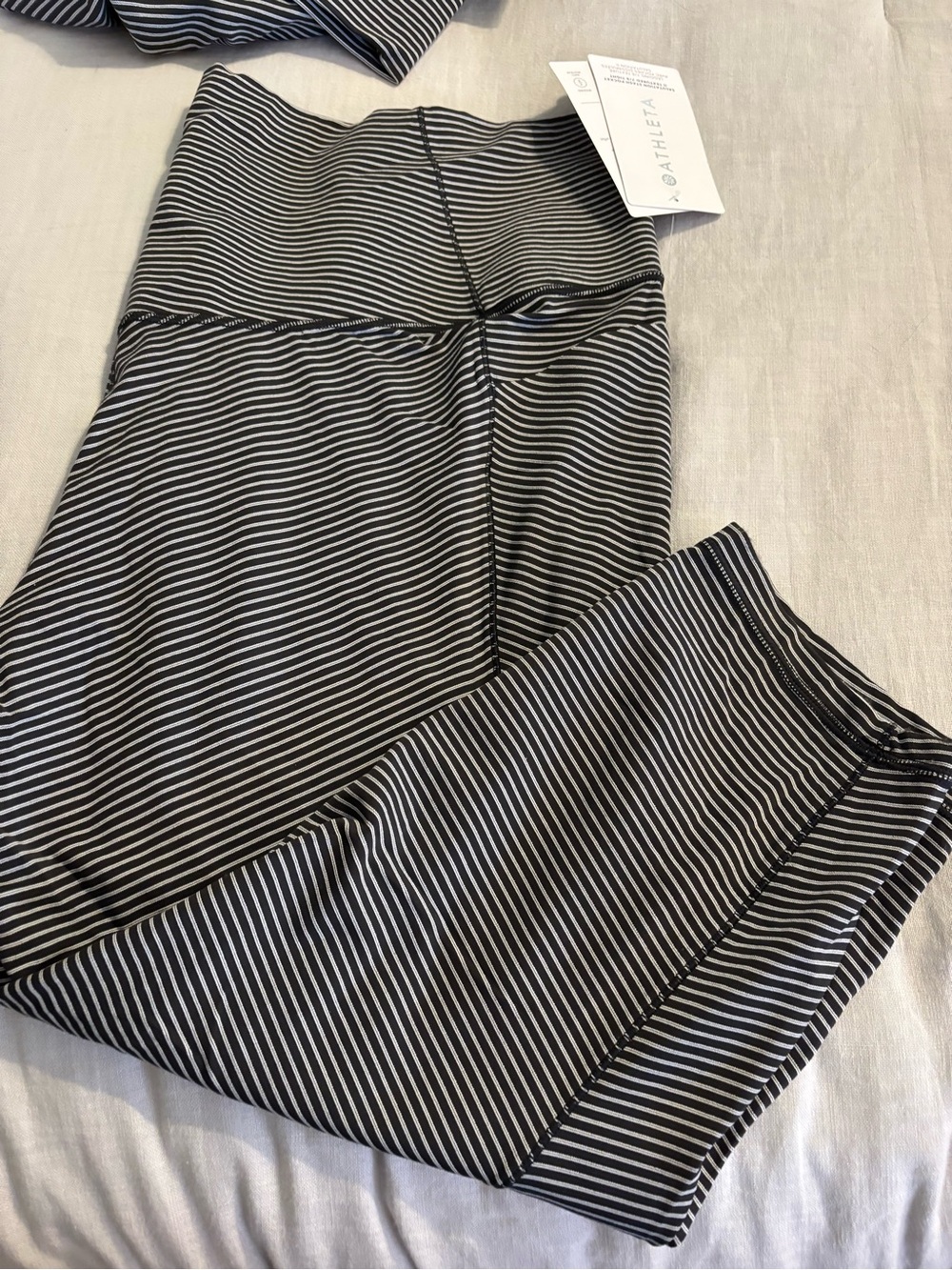Athleta Black & White Striped High-Waist Leggings plus size 3x nwt